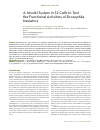 Научная статья на тему 'A model system in S2 cells to test the functional activities of Drosophila insulators'