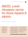 Научная статья на тему 'ABX203, a novel therapeutic vaccine for chronic hepatitis b patients'