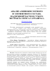 Научная статья на тему 'Анализ аминокислотного и элементного состава надземной части и сухого экстракта Urtica cannabina'