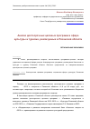 Научная статья на тему 'Анализ долгосрочных целевых программ в сфере культуры и туризма, реализуемых в Рязанской области'