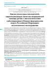 Научная статья на тему 'Анализ некоторых показателей, характеризующих качество медицинской помощи детям с онкологическими заболеваниями в Южном федеральном округе Российской Федерации: экологическое исследование'