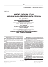 Научная статья на тему 'Анализ рисков и угроз экономической безопасности региона'