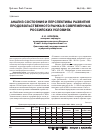 Научная статья на тему 'Анализ состояния и перспективы развития продовольственного рынка в современных российских условиях'