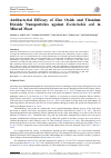 Научная статья на тему 'Antibacterial Efficacy of Zinc Oxide and Titanium Dioxide Nanoparticles against Escherichia coli in Minced Meat'