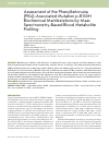 Научная статья на тему 'Assessment of the phenylketonuria (PKU)-associated mutation p. r155h biochemical manifestations by mass spectrometry-based blood metabolite profiling'