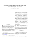 Научная статья на тему 'Automatic reconstruction of curved solids from three orthographic projections'