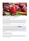 Научная статья на тему 'Beetroot Juice – 10 Proven Health Benefits'