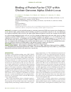 Научная статья на тему 'Binding of protein factor CTCF within chicken genome alpha-globin locus'