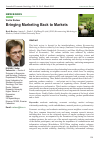 Научная статья на тему 'Bringing marketing back to markets book review: Araujo L. , Finch J. , Kjellberg H. (eds) (2010) Reconnecting marketing to markets, Oxford: Oxford University Press'