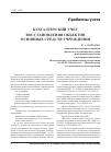 Научная статья на тему 'Бухгалтерский учет восстановления объектов основных средств учреждения'