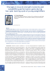 Научная статья на тему 'CHANGES IN MUSCLE STRENGTH MOMENTS AND WEIGHTLIFTING PERFORMANCE GAINS DURING TWO-YEAR TRAINING CYCLE OF YOUNG WEIGHTLIFTERS'