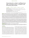 Научная статья на тему 'Characterization of the T-cell repertoire after autologous HSCT in patients with ankylosing spondylitis'