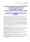 Научная статья на тему 'Частота синдрома избыточного бактериального роста у больных разных гастроэнтерологических групп'