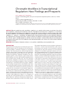 Научная статья на тему 'CHROMATIN MODIFIERS IN TRANSCRIPTIONAL REGULATION: NEW FINDINGS AND PROSPECTS'