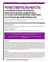 Научная статья на тему 'Чувствительность к антимикробным препаратам микроорганизмов, выделенных от сельскохозяйственных животных и из продукции животноводства'