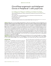 Научная статья на тему 'Clonal rearrangements and malignant clones in peripheral T-cell lymphoma'