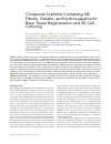 Научная статья на тему 'Composite scaffolds containing silk fibroin, gelatin, and hydroxyapatite for bone tissue regeneration and 3D cell culturing'