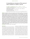 Научная статья на тему 'COMPREHENSIVE ANALYSIS OF STROMAL AND SERUM MARKERS IN GASTRIC CANCER'