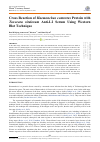 Научная статья на тему 'Cross Reaction of Haemonchus contortus Protein with Toxocara vitulorum Anti-L2 Serum Using Western Blot Technique'