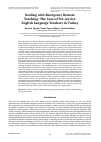 Научная статья на тему 'DEALING WITH EMERGENCY REMOTE TEACHING: THE CASE OF PRE-SERVICE ENGLISH LANGUAGE TEACHERS IN TURKEY'