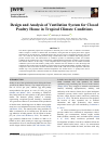 Научная статья на тему 'Design and Analysis of Ventilation System for Closed Poultry House in Tropical Climate Conditions'