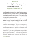 Научная статья на тему 'Dimeric structure of the transmembrane domain of glycophorin a in lipidic and detergent environments'