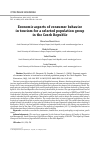 Научная статья на тему 'ECONOMIC ASPECTS OF CONSUMER BEHAVIOR IN TOURISM FOR A SELECTED POPULATION GROUP IN THE CZECH REPUBLIC'