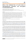 Научная статья на тему 'Effect of the Sublethal Dose of Lead Acetate on Malondialdehyde, Dopamine, and Neuroglobin Concentrations in Rats'