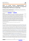 Научная статья на тему 'Effect of Zeolite Dietary Supplementation on Physiological Responses and Production of Laying Hens Drinking Saline Well Water in South Sinai'