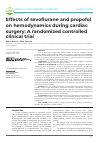 Научная статья на тему 'Effects of sevoflurane and propofol on hemodynamics during cardiac surgery: A randomized controlled clinical trial'