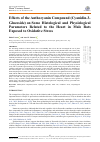 Научная статья на тему 'Effects of the Anthocyanin Compound (Cyanidin-3-Glucoside) on Some Histological and Physiological Parameters Related to the Heart in Male Rats Exposed to Oxidative Stress'