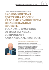 Научная статья на тему 'ЭКОНОМИЧЕСКАЯ ДОКТРИНА РОССИИ: УЗЛОВЫЕ КОМПОНЕНТЫ И НАЦИОНАЛЬНЫЕ ПРОЕКТЫ'