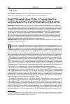 Научная статья на тему 'Эндогенные факторы социальной мобильности в Ростовской области'