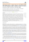 Научная статья на тему 'Epidemiological Study on Highly Pathogenic Avian Influenza H5N1 Virus with Modeling the Impact of Climate Variability on Outbreak Occurrence in Some Governorates of Nile Delta, Egypt'