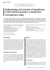 Научная статья на тему 'Epidemiology and outcome of lymphomas in HIV-infected patients: a multicenter retrospective study'