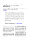 Научная статья на тему 'Estimating the Porosity of Nickel-Titanium (NiTi) Implants Using Optical Coherence Tomography and Machine Learning'