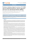 Научная статья на тему 'Evaluation of pharmacological correction of L-NAME-induced endothelial dysfunction, platelet aggregation and venous tone with diosmin Detralex 1000 mg'