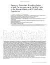 Научная статья на тему 'GENOMIC ESTIMATED BREEDING VALUEOF MILK PERFORMANCE AND FERTILITY TRAITS IN THE RUSSIAN BLACK-AND-WHITE CATTLE POPULATION'