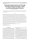 Научная статья на тему 'Growing Household Credit Load Through the Prism of Social Perception, Credit, and Political Attitudes of Russians'