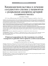 Научная статья на тему 'Химиоангиопластика в лечении сосудистого спазма у пациентов с разрывами аневризм артерий головного мозга'