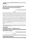 Научная статья на тему 'How Do Leaders of State-owned Microfinance Organizations Perceive Their Business Environment?'