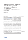 Научная статья на тему 'How Perceptions of Academic Honesty at the University Correlates with Student Engagement: Conceptualization and Empirical Research Opportunities'