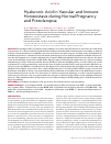 Научная статья на тему 'Hyaluronic acid in vascular and immune homeostasis during normal pregnancy and preeclampsia'