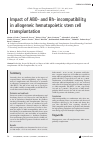 Научная статья на тему 'Impact of ABO- and rhincompatibility in allogeneic hematopoietic stem cell transplantation'