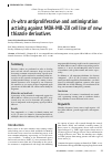 Научная статья на тему 'IN-VITRO ANTIPROLIFERATIVE AND ANTIMIGRATION ACTIVITY AGAINST MDA-MB-231 CELL LINE OF NEW THIAZOLE DERIVATIVES'