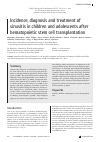 Научная статья на тему 'Incidence, diagnosis and treatment of sinusitis in children and adolescents after hematopoietic stem cell transplantation'