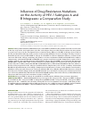 Научная статья на тему 'Influence of drug resistance mutations on the activity of HIV-1 subtypes a and b integrases: a comparative study'