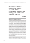 Научная статья на тему 'Информационная база структурного анализа ОЭСР: отраслевые принципы в исследовании рынков товаров и услуг'