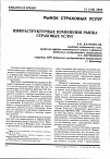 Научная статья на тему 'Инфраструктурные изменения рынка страховых услуг'