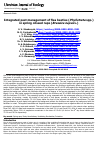 Научная статья на тему 'Integrated pest management of flea beetles (Phyllotreta spp.) in spring oilseed rape (Brassica napus L.)'